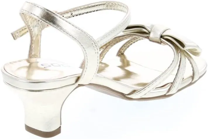 Soda Girly-2 Children's Girl's Open Toe Slingback Block High Heel Sandals