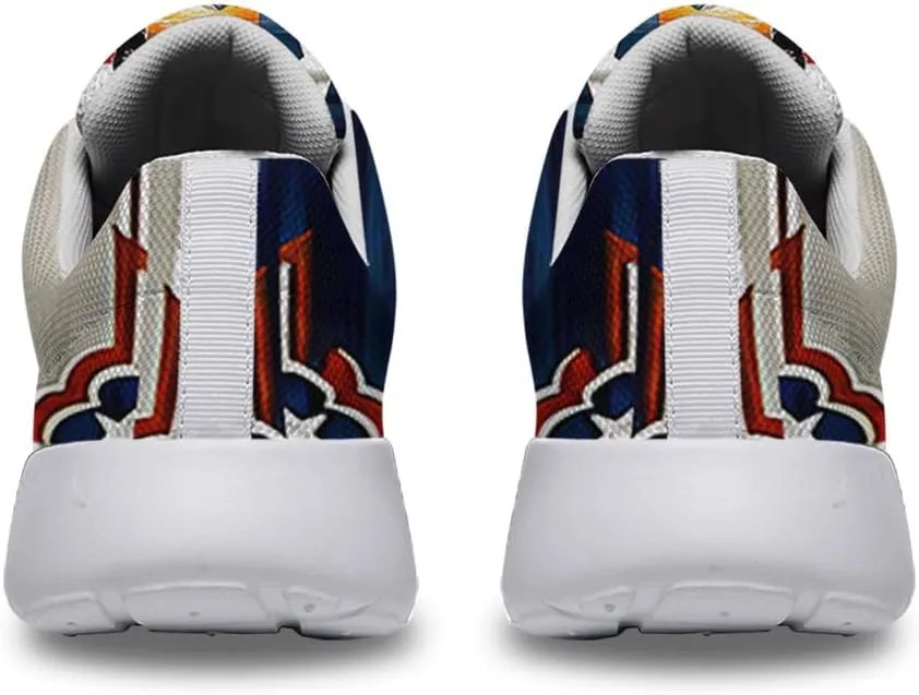 Sonzj-II Women's Men's Tennis Shoes Texas State Printed Sneakers Lightweight Breathable Running Walking Shoes