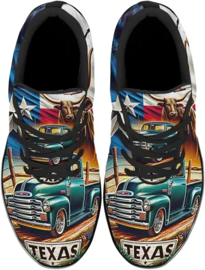 Sonzj-II Women's Men's Tennis Shoes Texas State Printed Sneakers Lightweight Breathable Running Walking Shoes