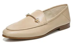 Stacked Loafers Discounted delivery Beige Almond Fashion Heel Well-tested Edelman Lior Classic On Sam Toe Slip