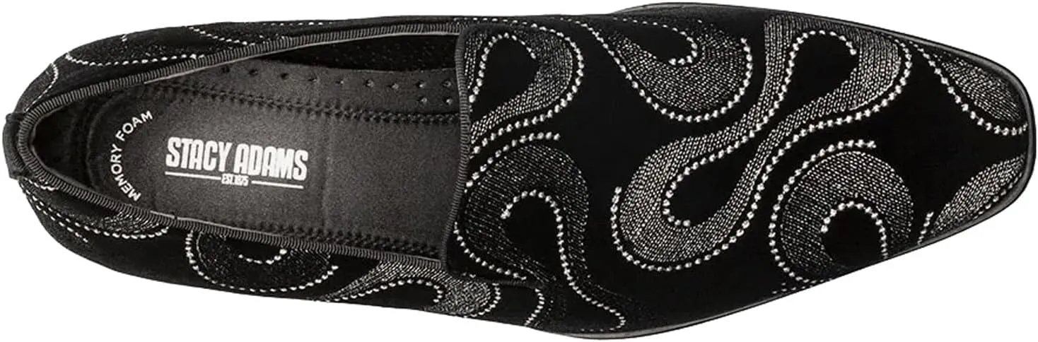 Stacy Adams Men's Swainson Embroidered Slip on Loafer