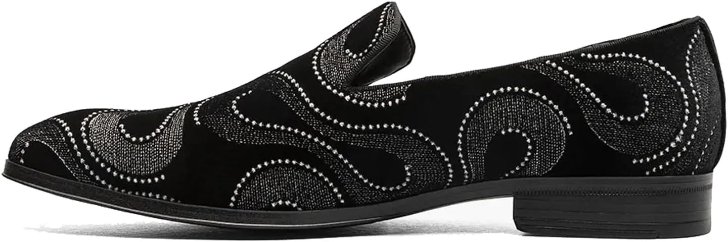 Stacy Adams Men's Swainson Embroidered Slip on Loafer