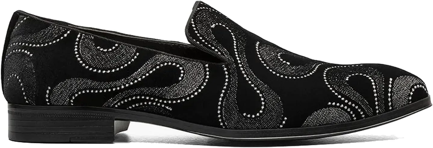 Stacy Adams Men's Swainson Embroidered Slip on Loafer