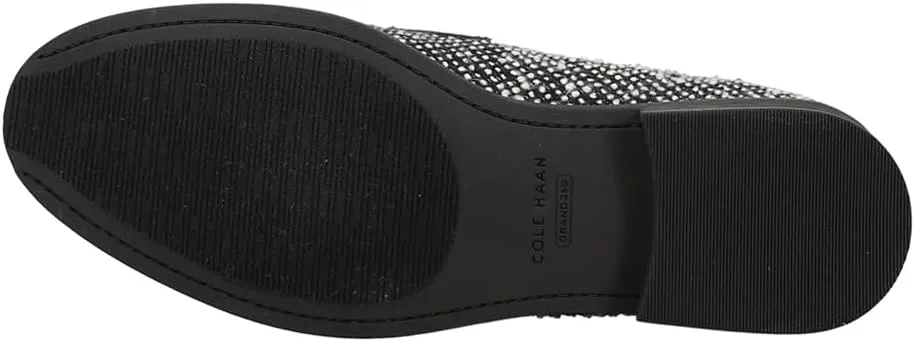 Stassi Haan Boucle Cole On Detailed Chain Slip Rounded Black/White 5-star rated Toe Loafers Multi-device compatible