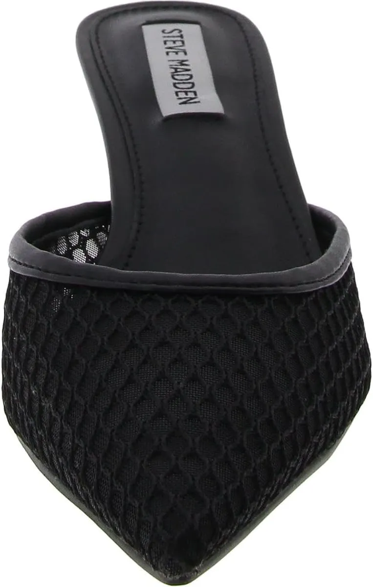 Steve Madden Womens Micki Mesh Mule Kitten Heels