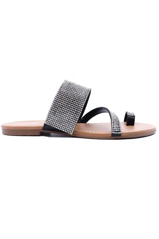 Strappy Bling Slide