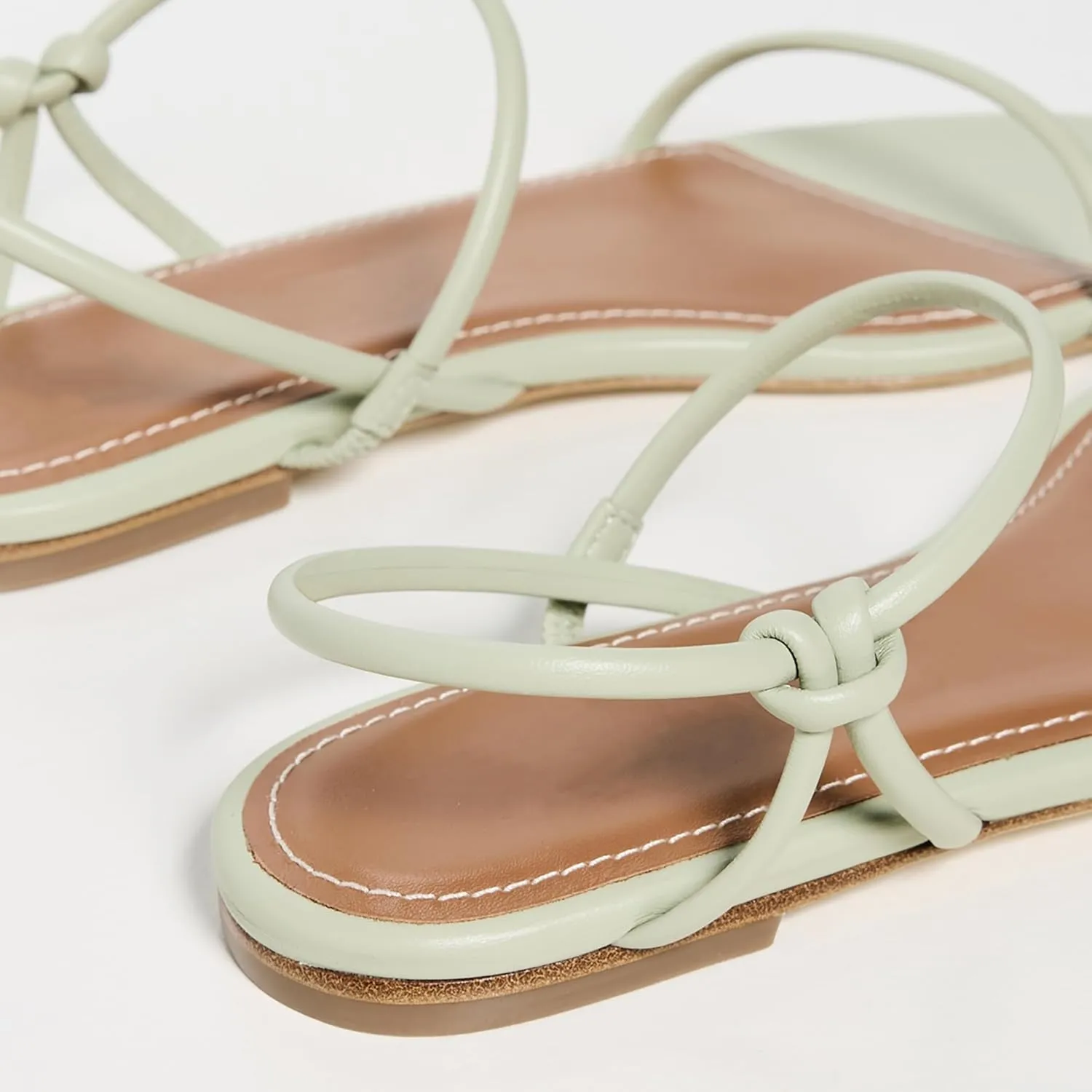 Strappy Flat Sandals for Women Round Open Toe Slip on Ankle Strap Backless Sandals Slingback Casual Vacation Dressy Shoes