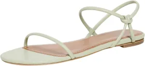 Strappy Flat Sandals for Women Round Open Toe Slip on Ankle Strap Backless Sandals Slingback Casual Vacation Dressy Shoes