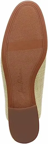 Toe Flat Fast shipping On Slip Mules Embellished Pistachio Chain Almond Sam Linnie Edelman Reliable delivery