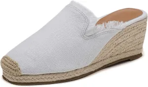 U-lite Women's Flatform Espadrille Wedge Sandal, Universal Comfortable Casual Closed Toe, Classic Summer Sandals