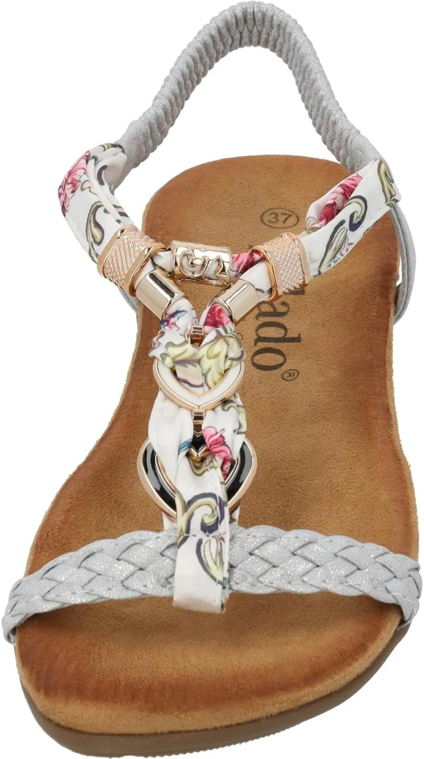 Ubah by Sila Sahin Women's Sandals, Fashionable Sandals, Comfortable Summer Shoes, Stylish Mules with Elastic Strap