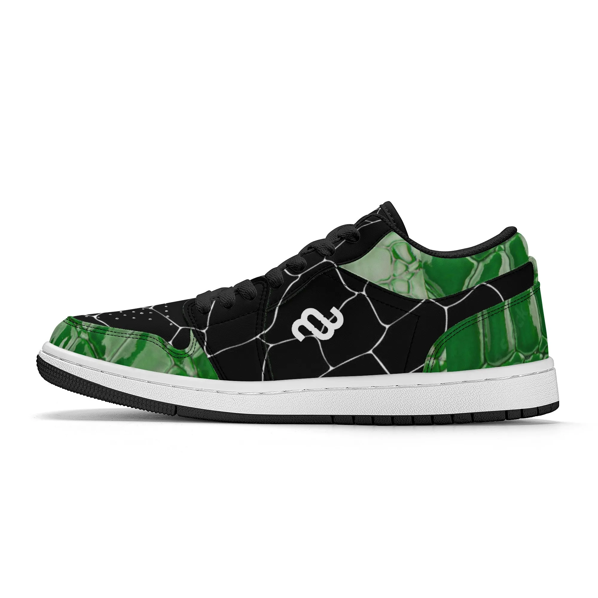Unisex Bushae SF_S40 - Skateboard Luxurious Top Low Smart-powered Gator Sneakers Black Skin Money