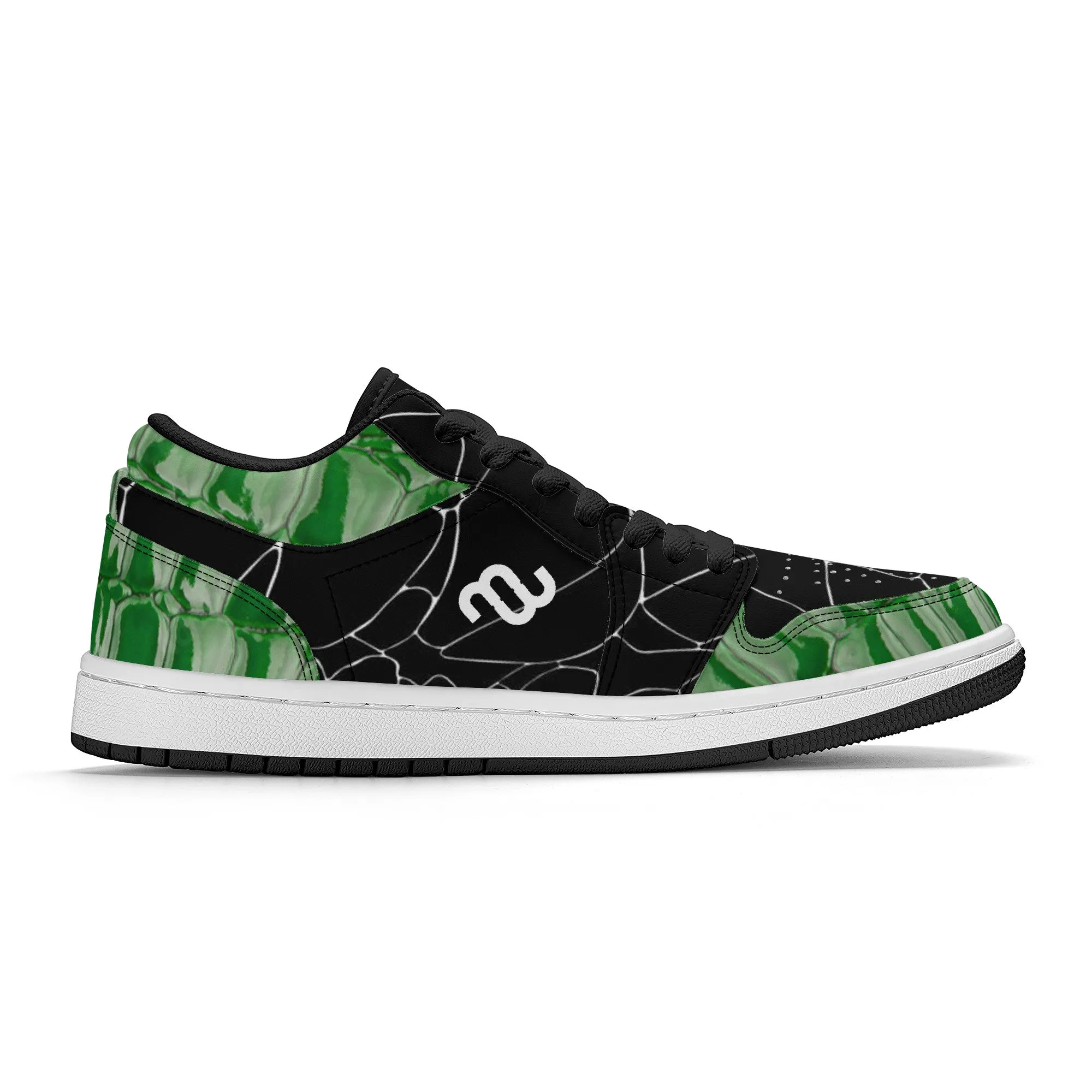 Unisex Bushae SF_S40 - Skateboard Luxurious Top Low Smart-powered Gator Sneakers Black Skin Money