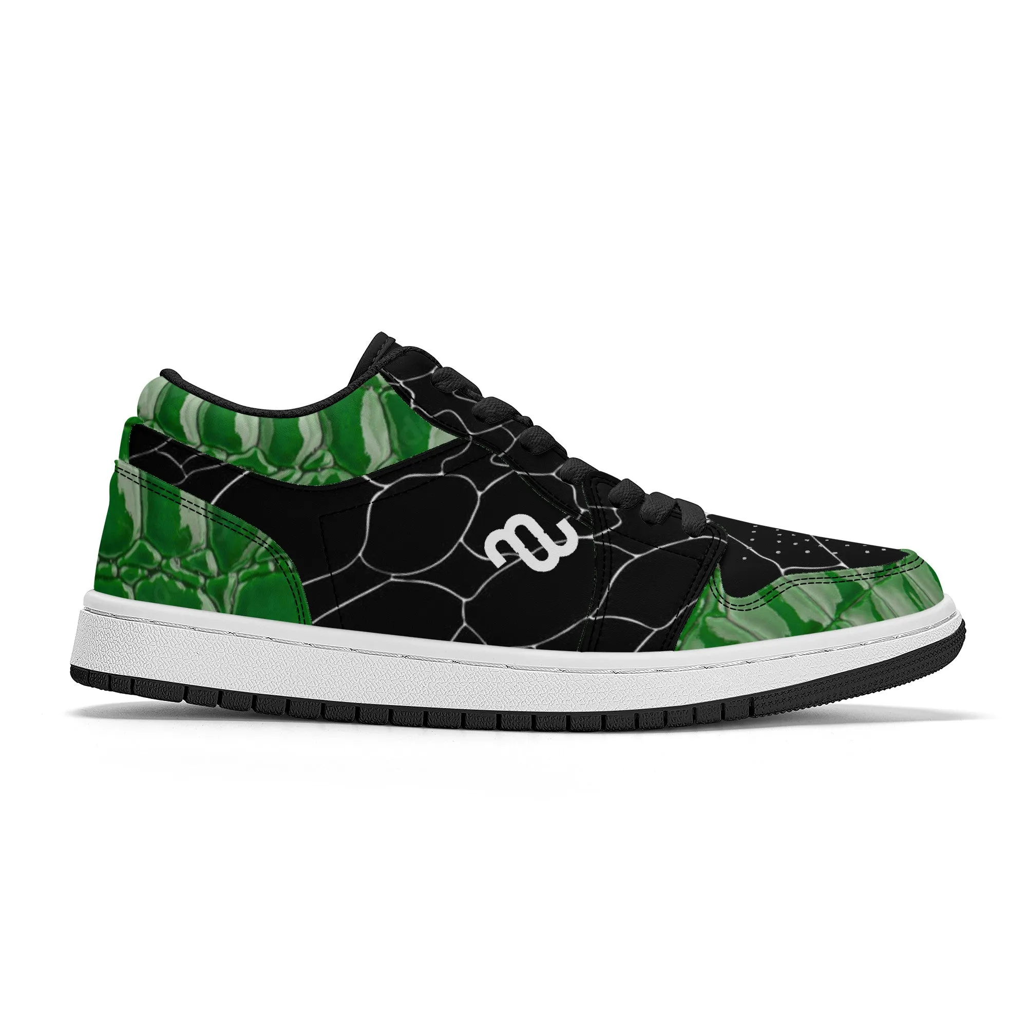Unisex Bushae SF_S40 - Skateboard Luxurious Top Low Smart-powered Gator Sneakers Black Skin Money