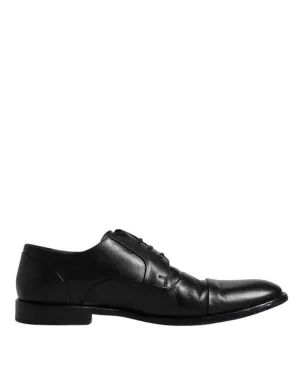 Up Worldwide coverage Shoes Black Derby Lace & Formal Super affordable Leather Men Gabbana Dolce