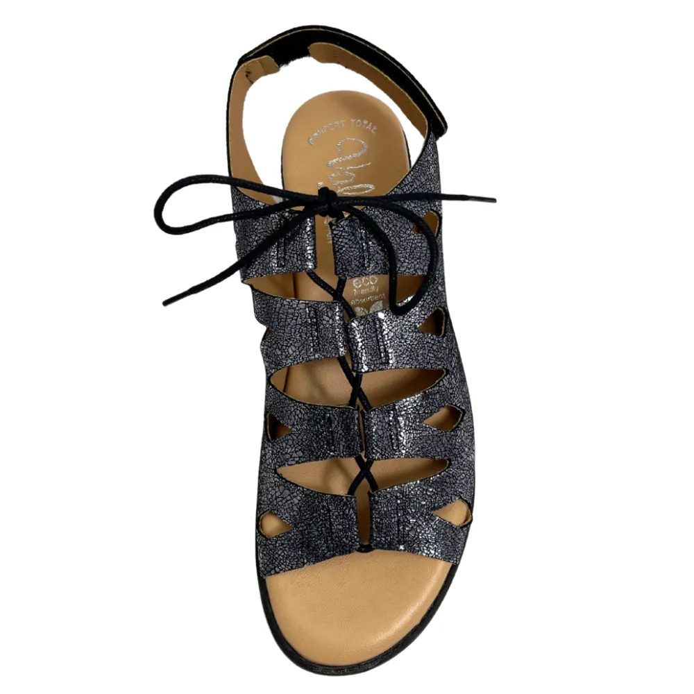 Valeria's Janice Black Sandal (Women's)