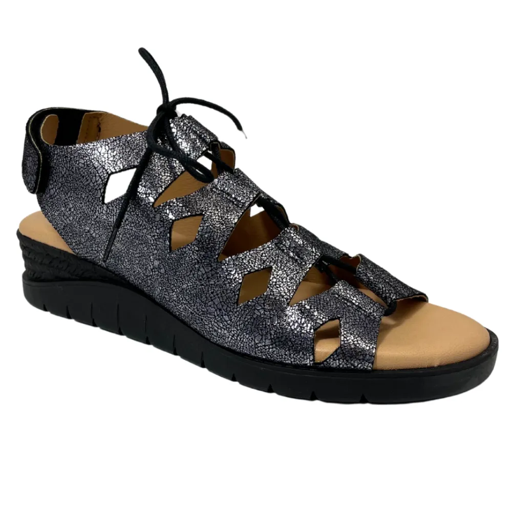 Valeria's Janice Black Sandal (Women's)