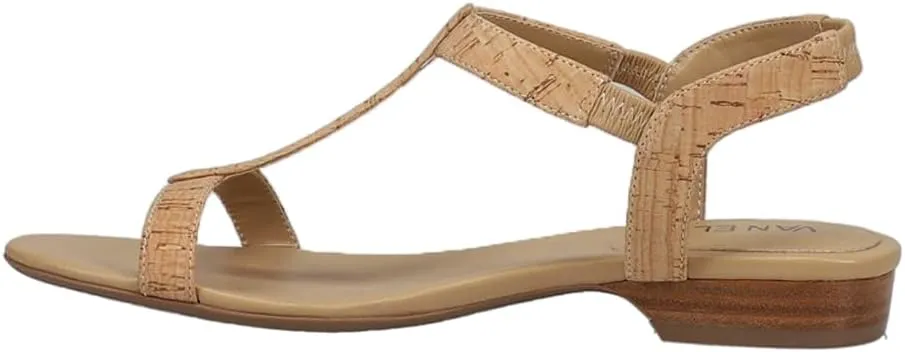VANELi Womens Blonde T-Strap Casual Sandals Casual - Beige