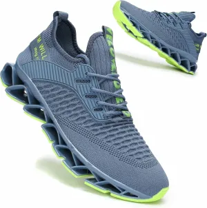 Vooncosir Men's Fashion Sneakers Breathable Mesh Running Shoes Blade Non Slip Soft Sole Casual Athletic Walking Shoes