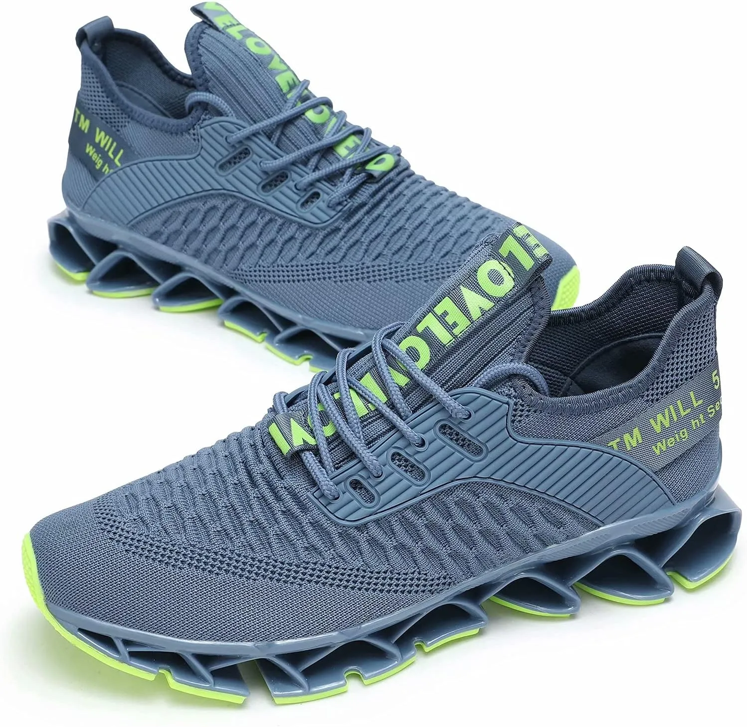 Vooncosir Men's Fashion Sneakers Breathable Mesh Running Shoes Blade Non Slip Soft Sole Casual Athletic Walking Shoes