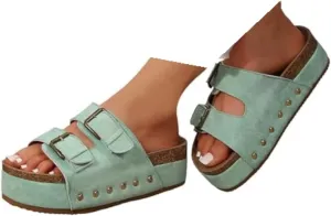 Wedges & Platform Sandals Women Orthopedic Sandals Soft Sole Non-Slip Wedge Sandals for Women Arch Support Summer Slippers Dressy Shoes Hollow Out Travel Slipper, 6, 1-black