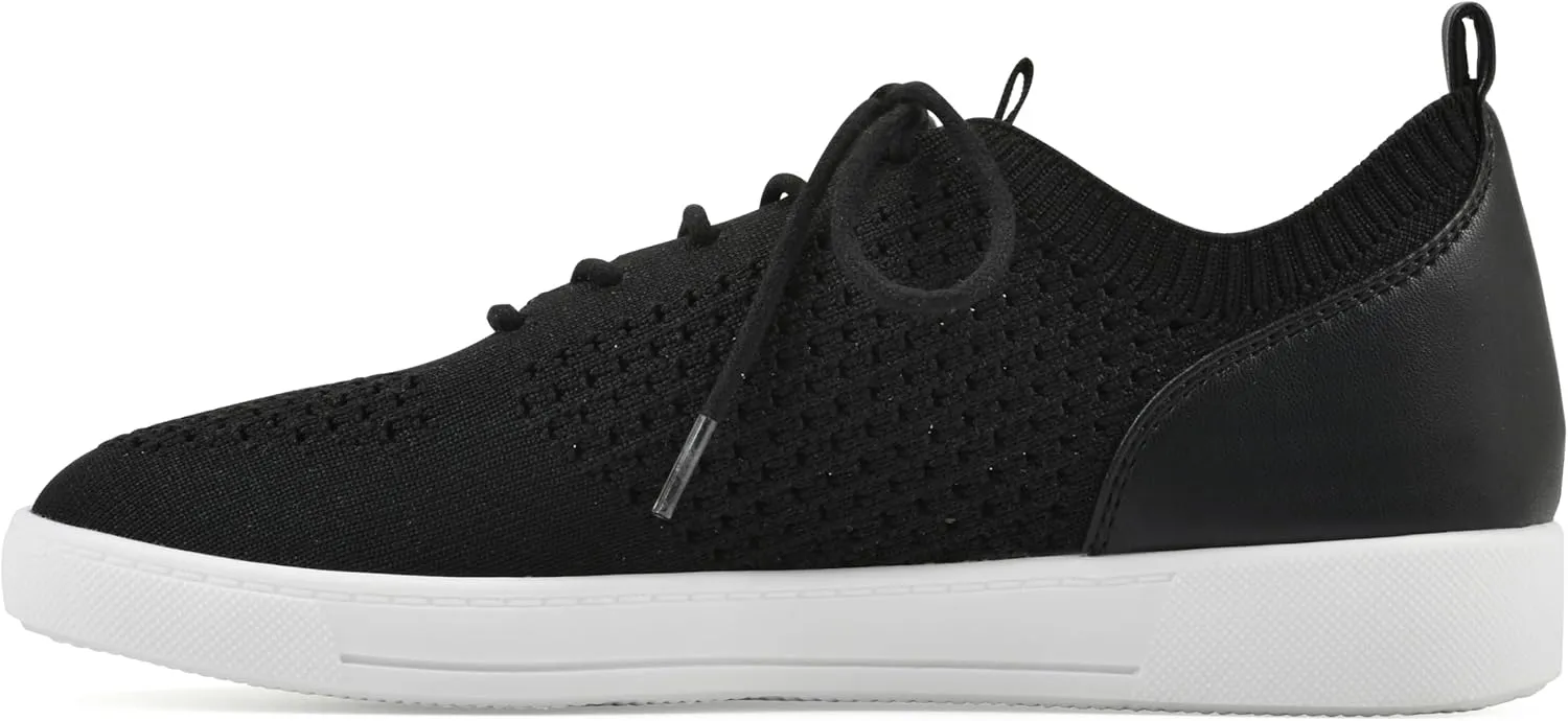 WHITE MOUNTAIN Women's Upscale Woven Knit Lace-Up Sneaker