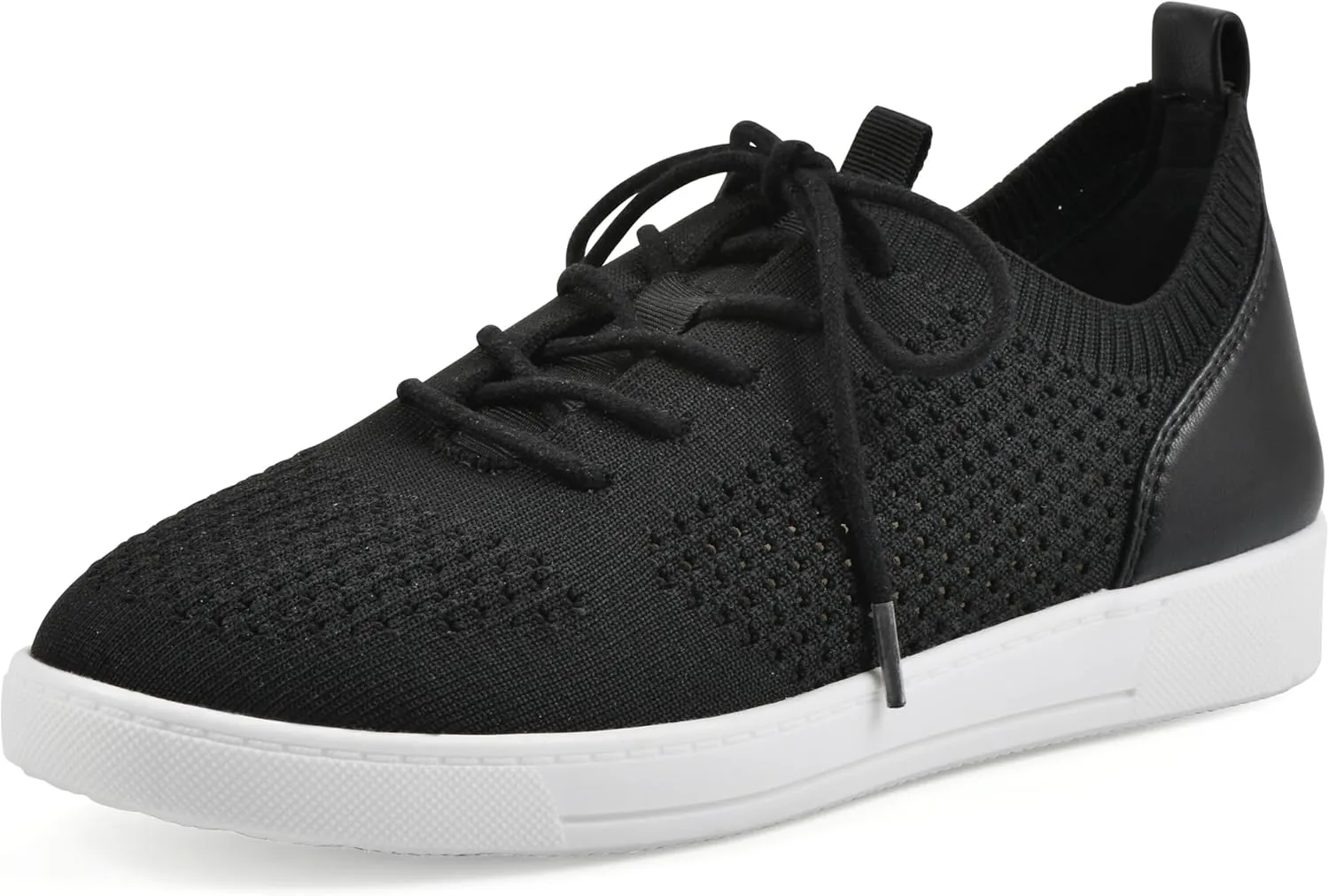 WHITE MOUNTAIN Women's Upscale Woven Knit Lace-Up Sneaker