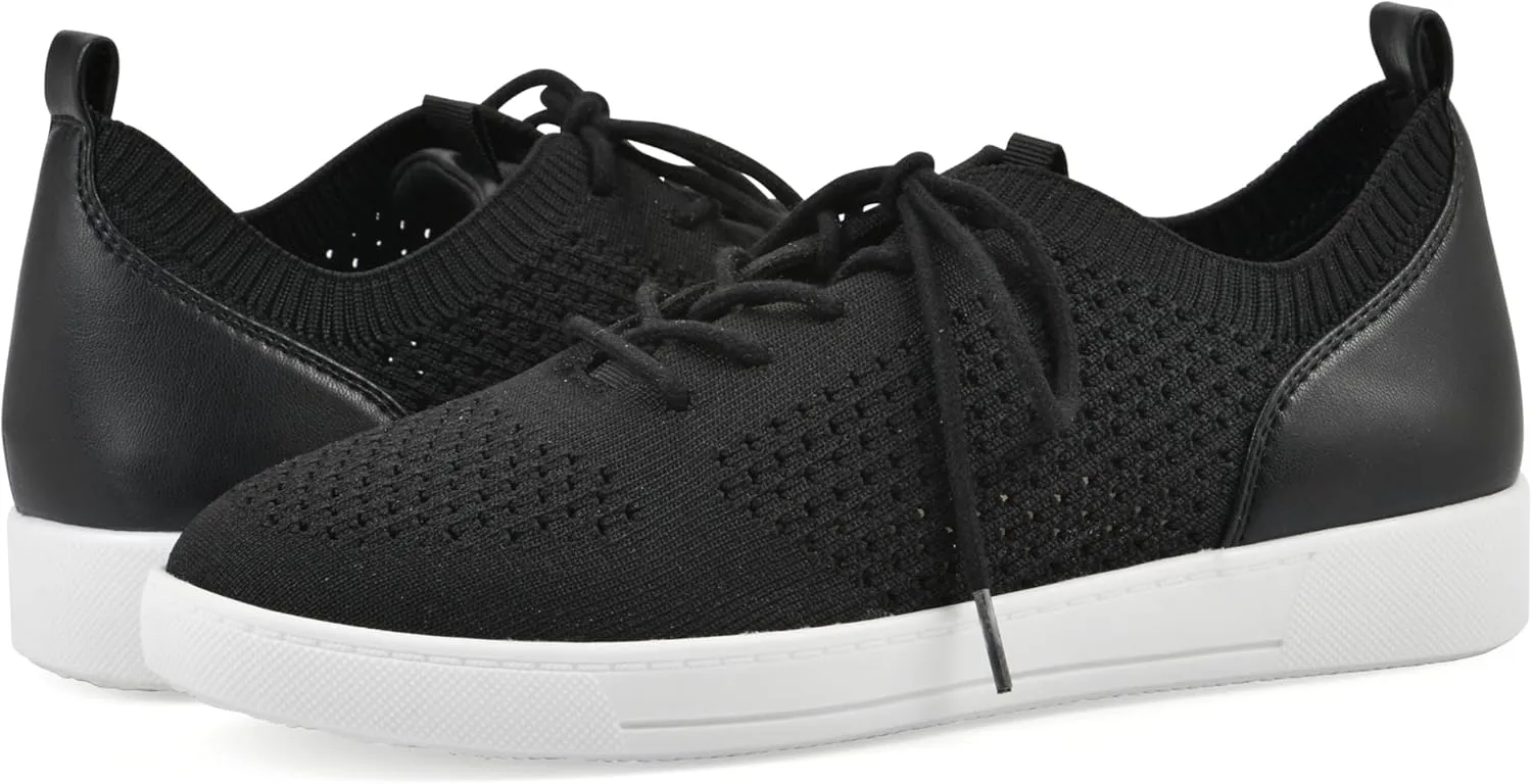 WHITE MOUNTAIN Women's Upscale Woven Knit Lace-Up Sneaker
