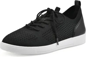 WHITE MOUNTAIN Women's Upscale Woven Knit Lace-Up Sneaker