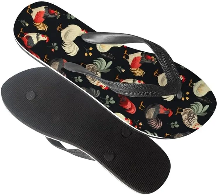 Women Camouflage Flip Flop Sandal, Sunflower Tulip Summer Lightweight Slippers Print Hawaii Holiday Thong Sandals