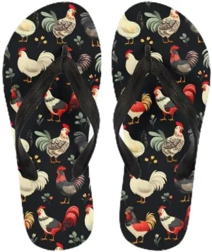 Women Camouflage Flip Flop Sandal, Sunflower Tulip Summer Lightweight Slippers Print Hawaii Holiday Thong Sandals
