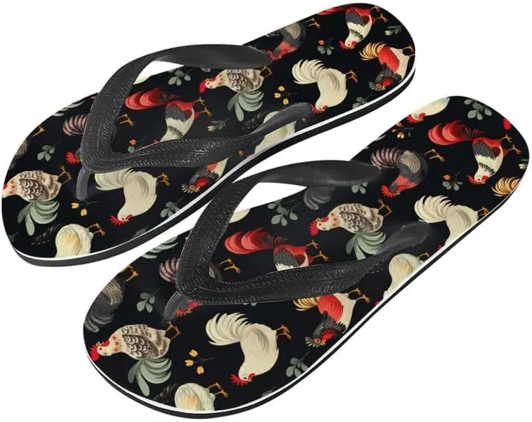 Women Camouflage Flip Flop Sandal, Sunflower Tulip Summer Lightweight Slippers Print Hawaii Holiday Thong Sandals