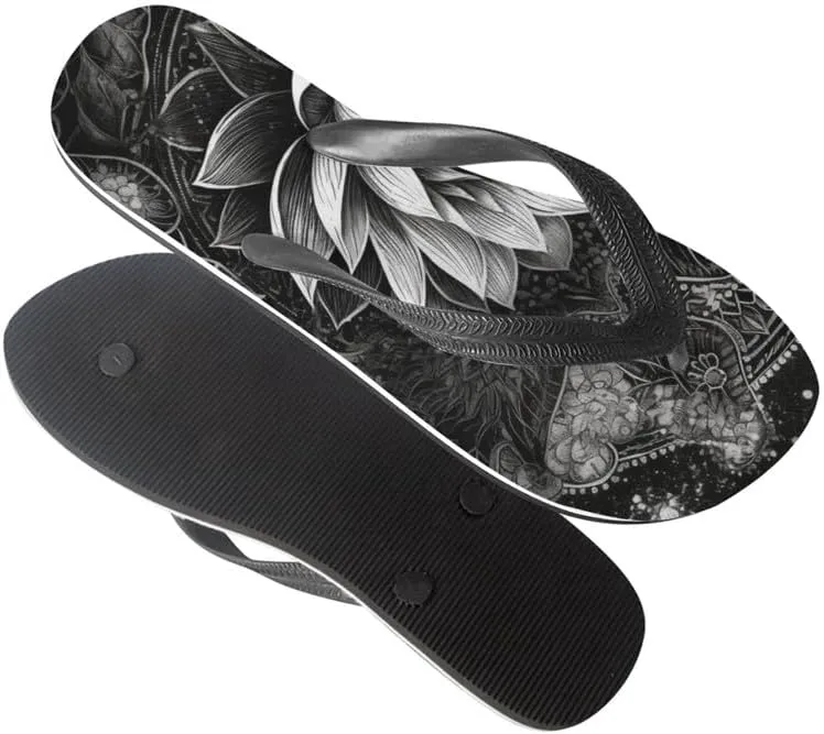 Women Geometry Flip Flop Sandal, Butterfly Sunflower Lightweight Thong Sandals Comfort Summer Beach Slippers