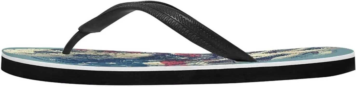 Women Skull Flip Flop Sandal, Animal Floral Classic Men's Thong Sandals Bathroom Soft Comfort Fit Unisex
