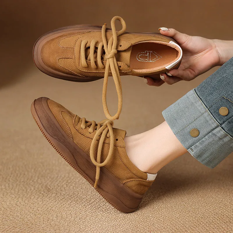 Women's Leather Comfortable Stylish Breathable Sneakers