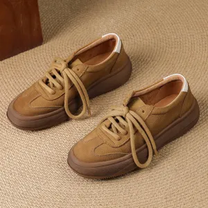 Women's Leather Comfortable Stylish Breathable Sneakers