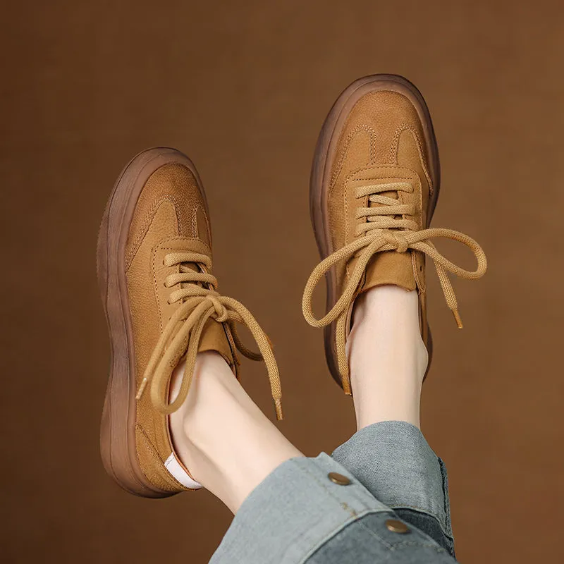 Women's Leather Comfortable Stylish Breathable Sneakers