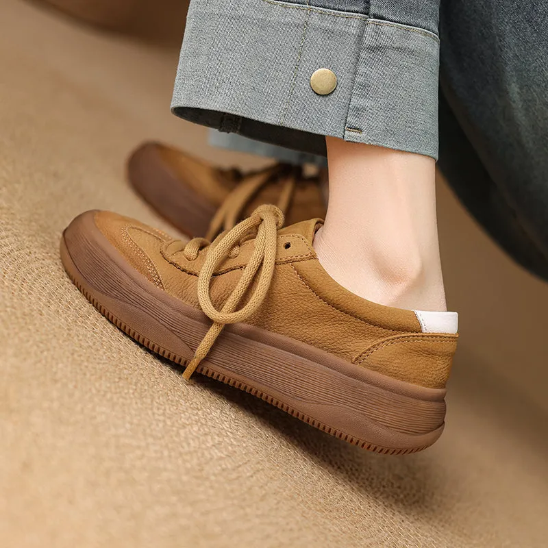 Women's Leather Comfortable Stylish Breathable Sneakers