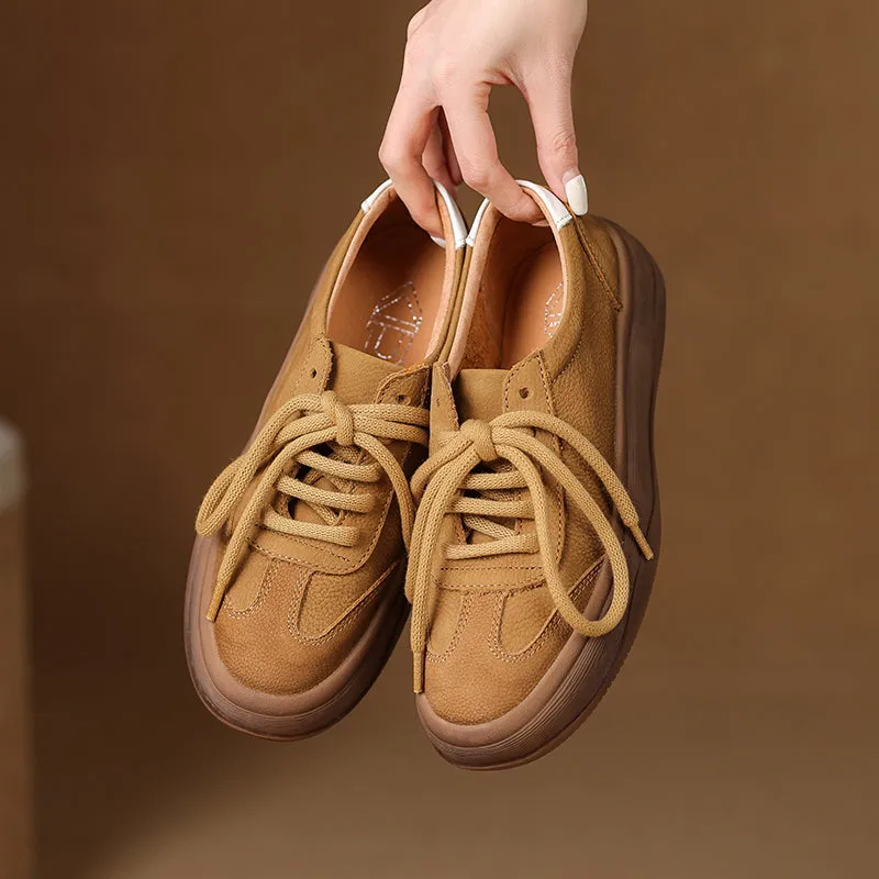 Women's Leather Comfortable Stylish Breathable Sneakers