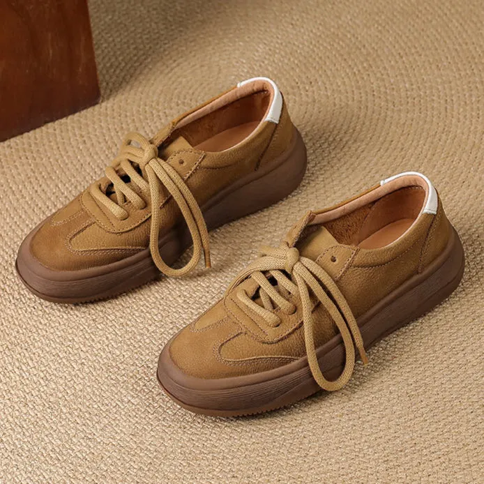 Women's Leather Comfortable Stylish Breathable Sneakers
