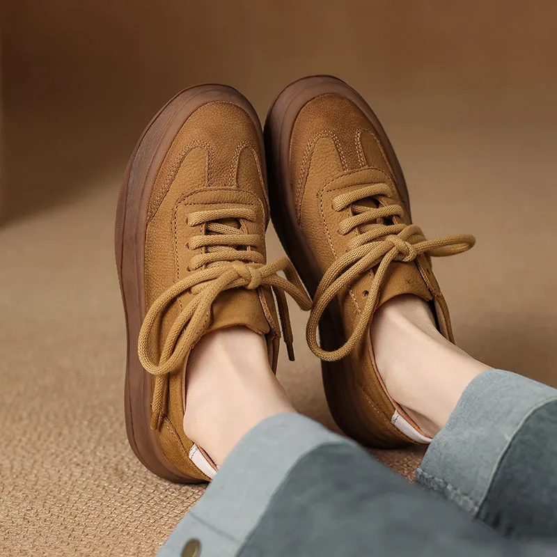 Women's Leather Comfortable Stylish Breathable Sneakers