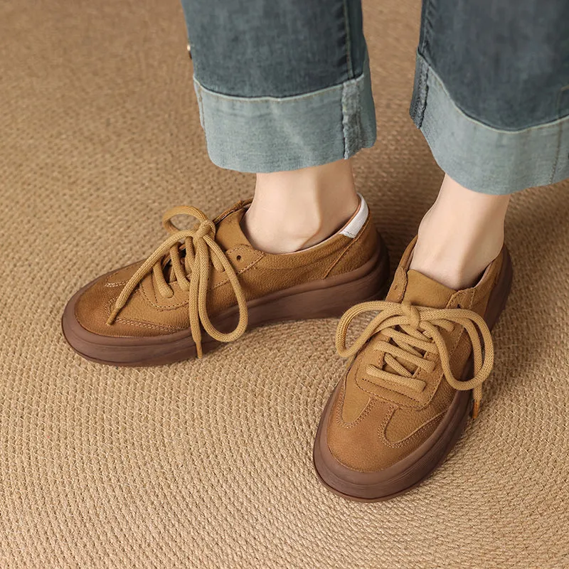 Women's Leather Comfortable Stylish Breathable Sneakers