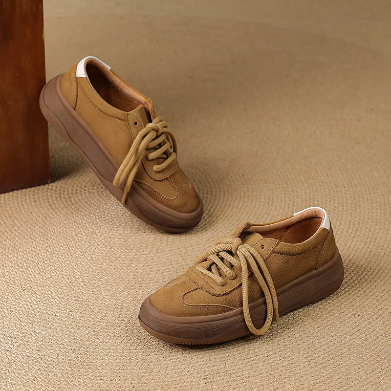 Women's Leather Comfortable Stylish Breathable Sneakers
