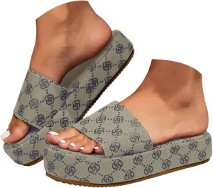 Womens Sandals Summer 2025 Comfortable Dressy Casual Beach Slippers Anti Slip Comfortable Platform Heel Sandals
