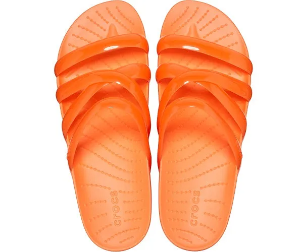 W's CrocsSplashGlosStrapSandal  - Persimmon