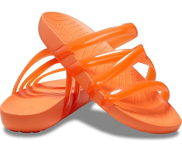 W's CrocsSplashGlosStrapSandal  - Persimmon