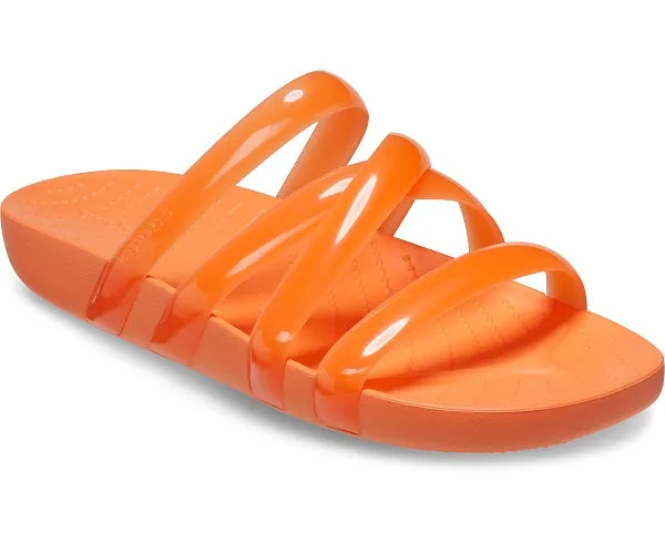 W's CrocsSplashGlosStrapSandal  - Persimmon