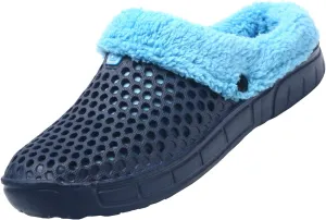 YUKTOPA Unisex Garden Clogs House Slippers Fur Lined Winter Breathable Walking Garden Shoes Warm Non-Slip Mule Footwear