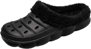 YUKTOPA Unisex Garden Clogs House Slippers Fur Lined Winter Breathable Walking Garden Shoes Warm Non-Slip Mule Footwear