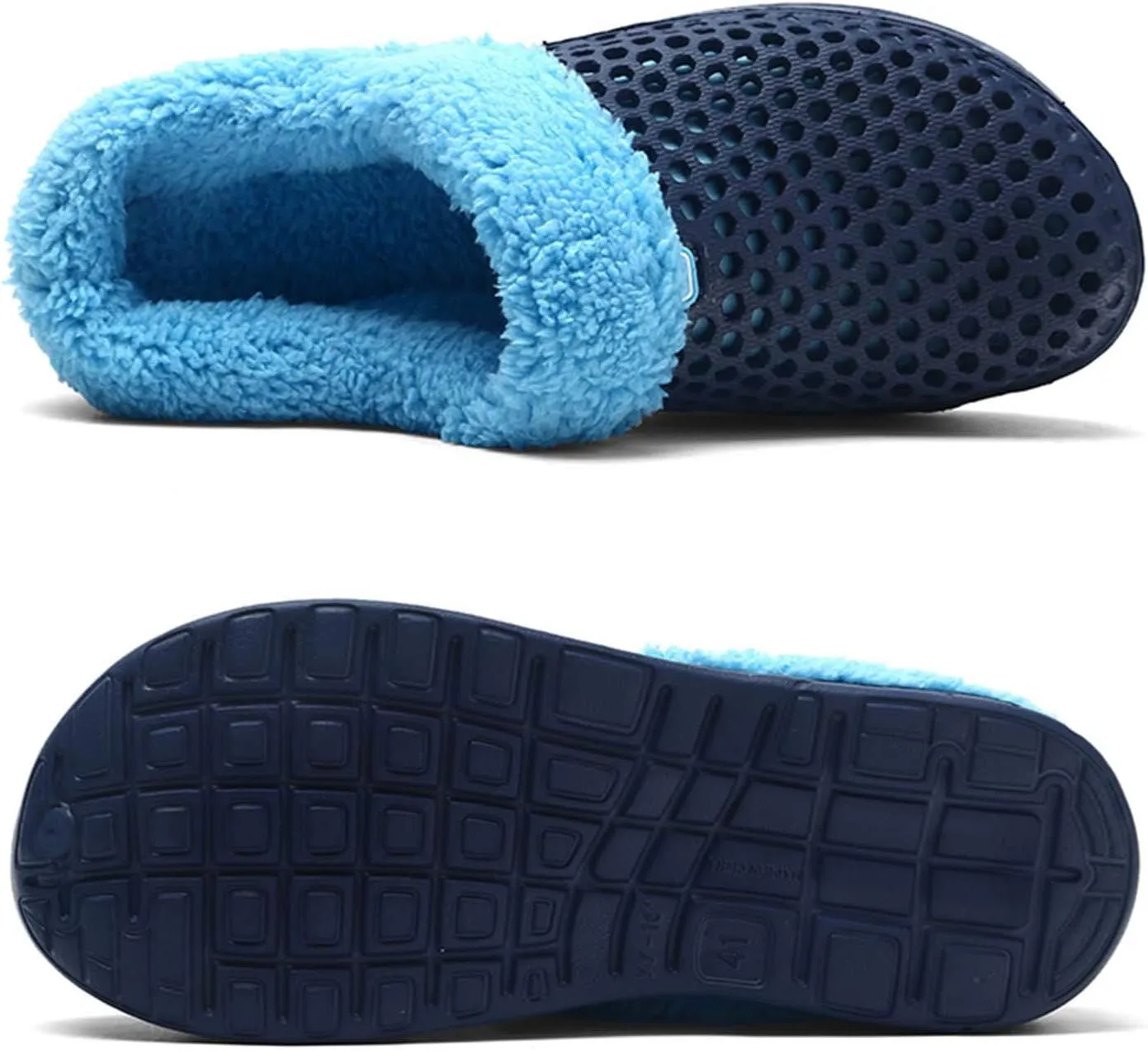 YUKTOPA Unisex Garden Clogs House Slippers Fur Lined Winter Breathable Walking Garden Shoes Warm Non-Slip Mule Footwear